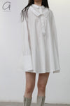 Marc le bihan double -neck shirt 2630 white